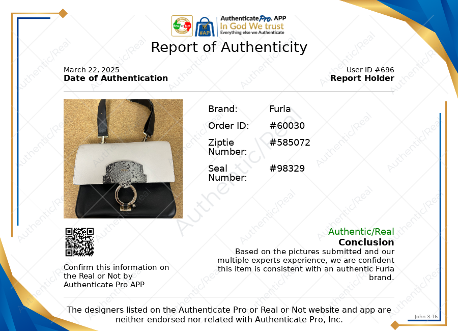 Handbag Luxury Designer By Furla, Size: Medium