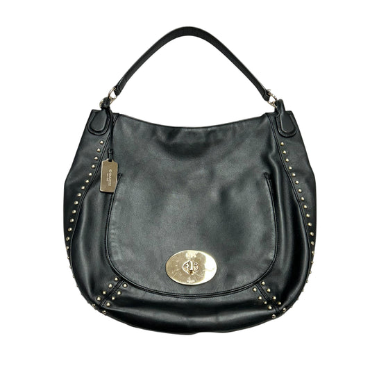 Handbag Designer by Coach In Black & Gold, Size: Large