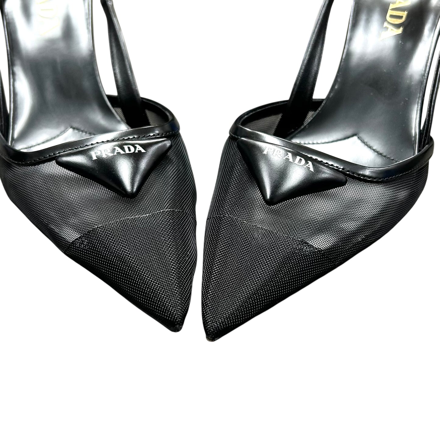 Shoes Luxury Designer By Prada In Black, Size: 6.5