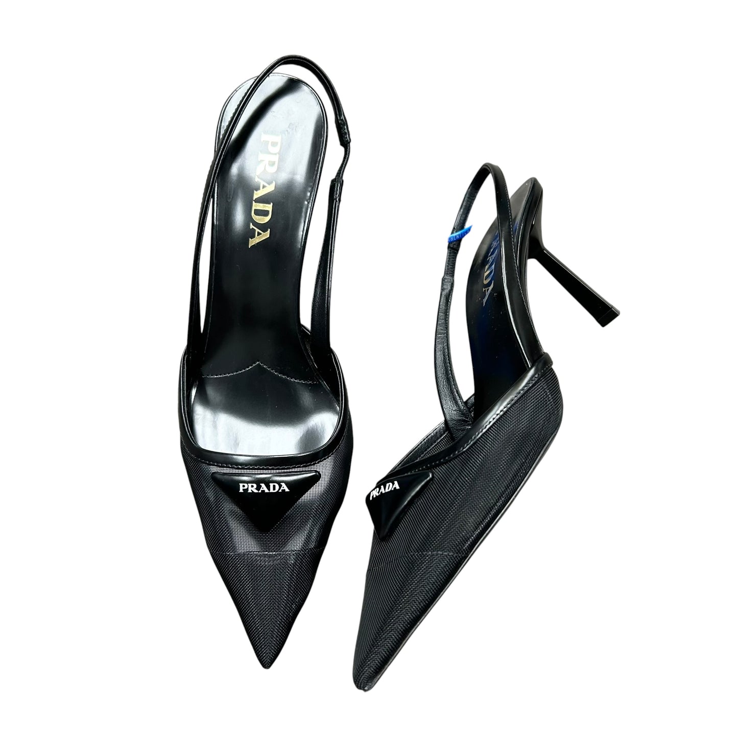 Shoes Luxury Designer By Prada In Black, Size: 6.5