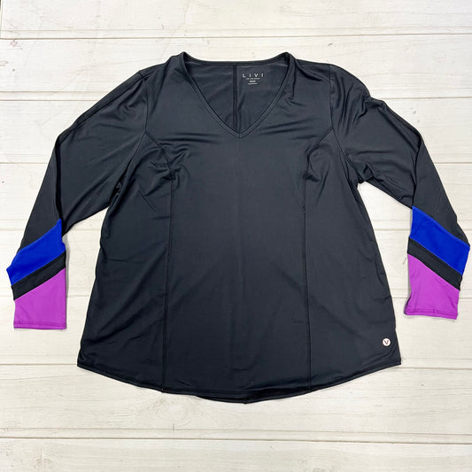 Athletic Top Long Sleeve Collar By Livi Active  Size: 2x