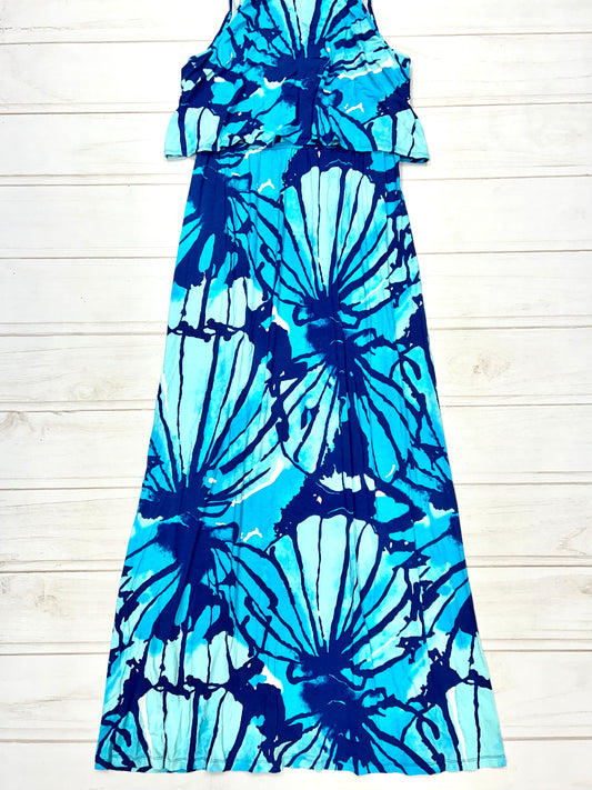 Tie Dye Maxi T Shirt Dress by Eesome - Blue - Miss Monroe Boutique