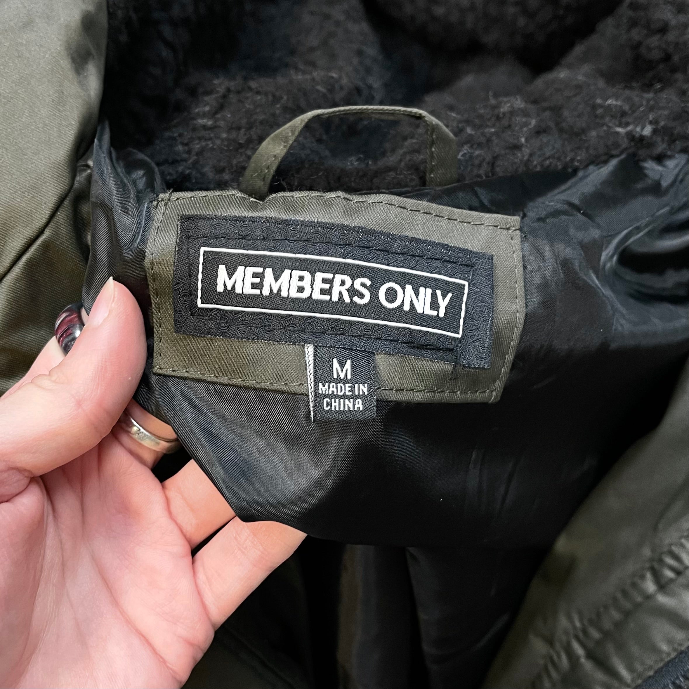 Members only jacket on sale label